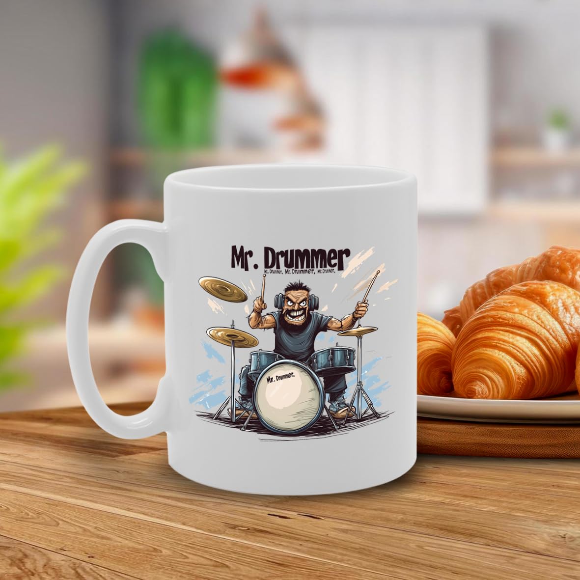 11Oz Ceramic  Mg6554 Featuring Mr Drummer – For Musicians And Music Lovers - Funny Printed Coffee Mug - Great Gift Idea