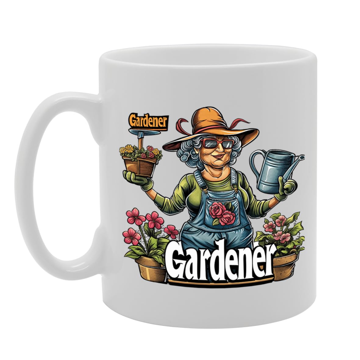 Ms Gardener Souvenir  – Depicting A Passionate Gardener Tending To Plants – Memory Keepsake For Gardening Enthusiasts – Ms Gardener Memorabilia Mg6256 - Funny Printed Coffee Mug - Great Gift Idea