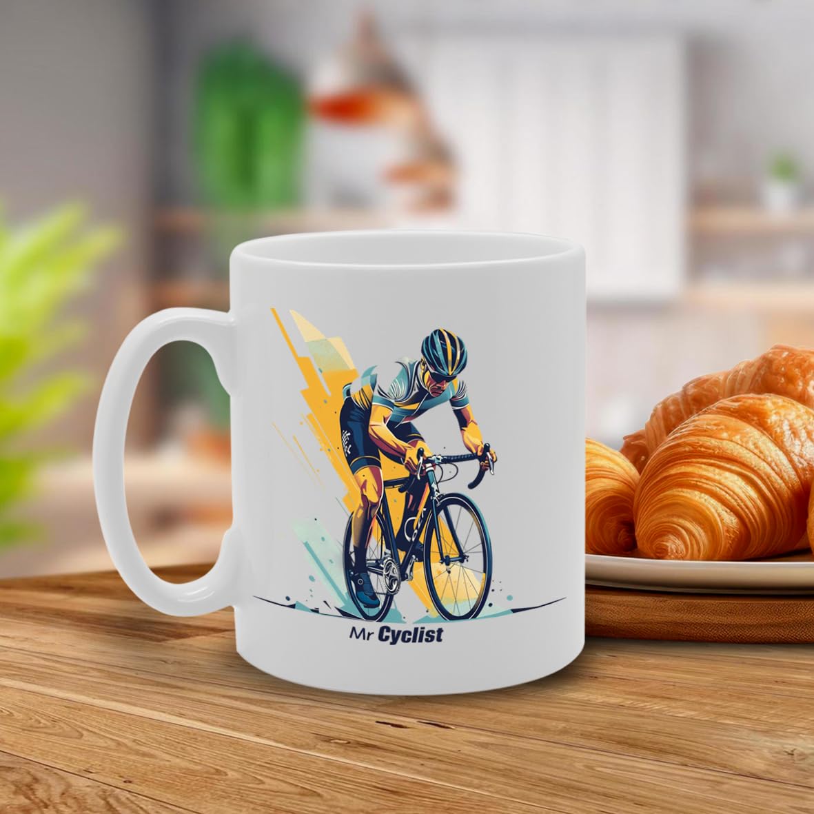 Mr Cyclist  - Ideal For Cyclists, Bike Riders, And Outdoor Enthusiasts, Unique Bicycle Design, 11Oz Ceramic Coffee  For Sports Lovers, Biking Fans, And Adventurers Mg5912 - Funny Printed Coffee Mug - Great Gift Idea
