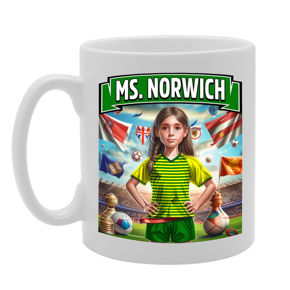 Ms Norwich   Printed Tea Coffee Ceramic  For Footie Fan Ladies Girls Mg6384 - Funny Printed Coffee Mug - Great Gift Idea
