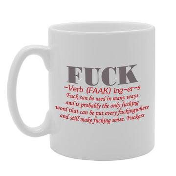 F**K Faak Dictionary Funny Meaning   Printed Tea Coffee Ceramic  Mg3683 - Funny Printed Coffee Mug - Great Gift Idea