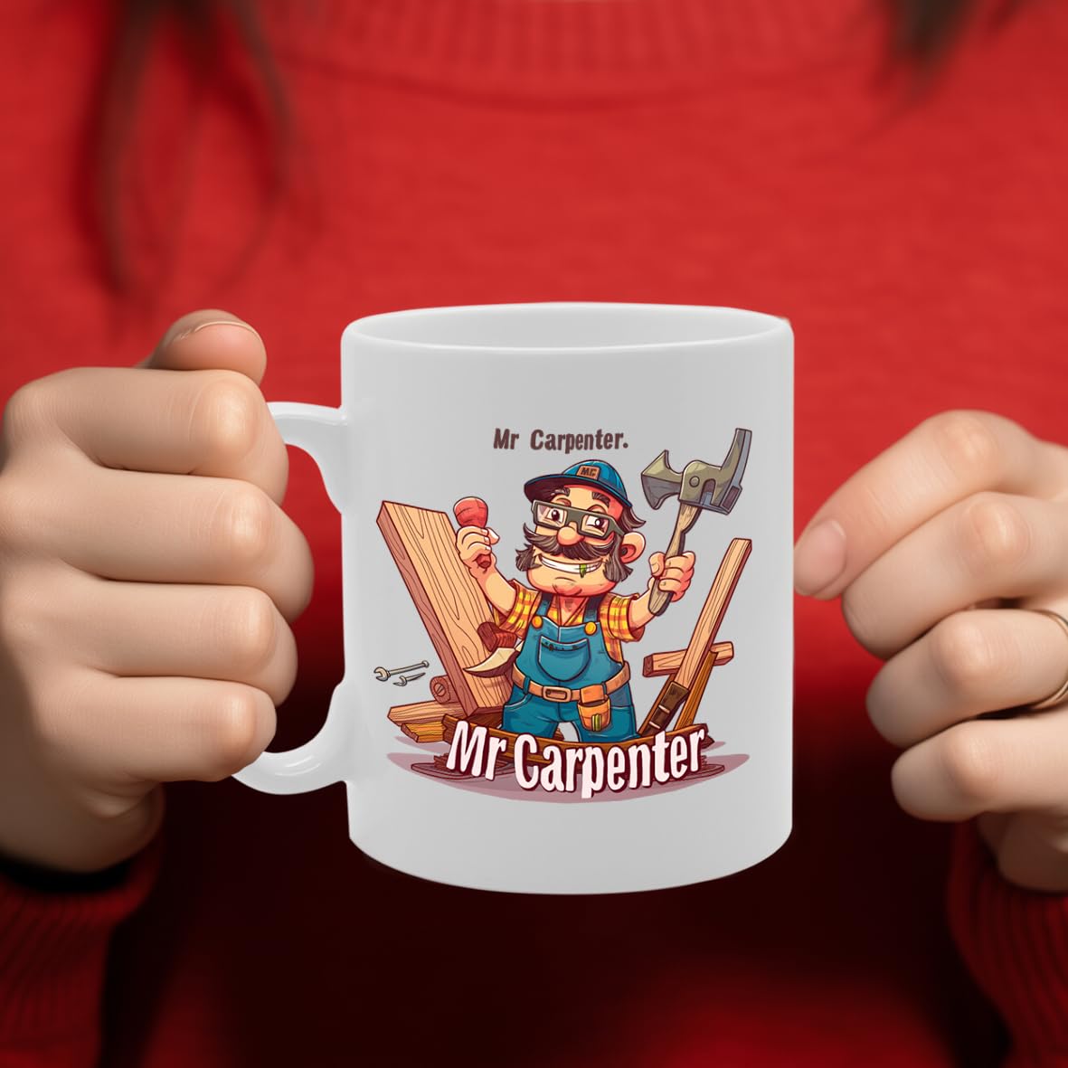 Mr Carpenter  - For Carpenters, Woodworkers, Diy Enthusiasts, Durable Ceramic, Dishwasher Safe, Premium Print Mg6094 - Funny Printed Coffee Mug - Great Gift Idea