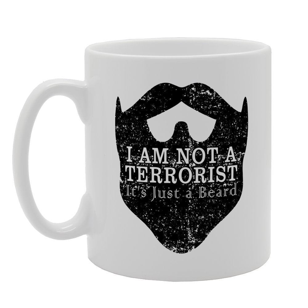 I Am Not A Terrorist It'S Just A Beard   Print Tea Coffee  Mg1696 - Funny Printed Coffee Mug - Great Gift Idea