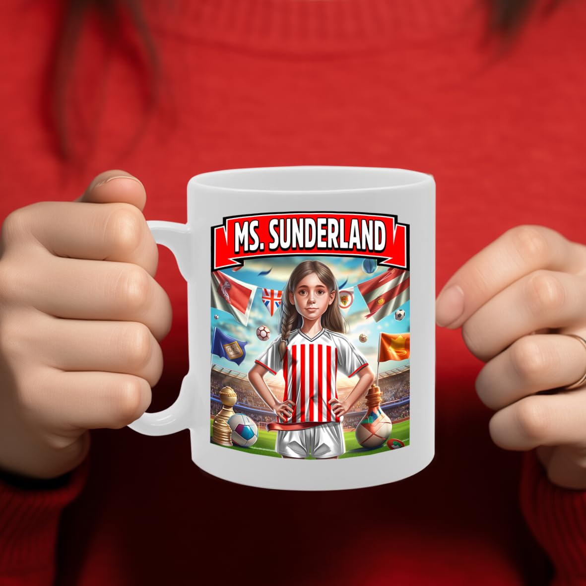 Ms Sunderland   Printed Tea Coffee Ceramic  For Footie Fan Ladies Girls Mg6384 - Funny Printed Coffee Mug - Great Gift Idea
