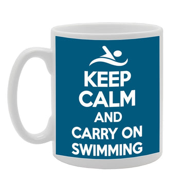 Keep Calm Carry On Swimming   Printed Tea Coffee Ceramic  Mg1018 - Funny Printed Coffee Mug - Great Gift Idea