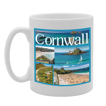 Printed Coffee Ceramic  Featuring Cities And Landmarks In United Kingdom (Cornwall) - Funny Printed Coffee Mug - Great Gift Idea