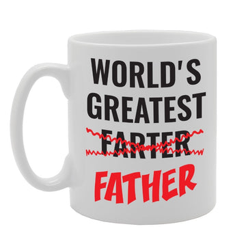 Worlds Greatest Farter Father Joke   Printed Tea Coffee Ceramic  Mg1704 - Funny Printed Coffee Mug - Great Gift Idea