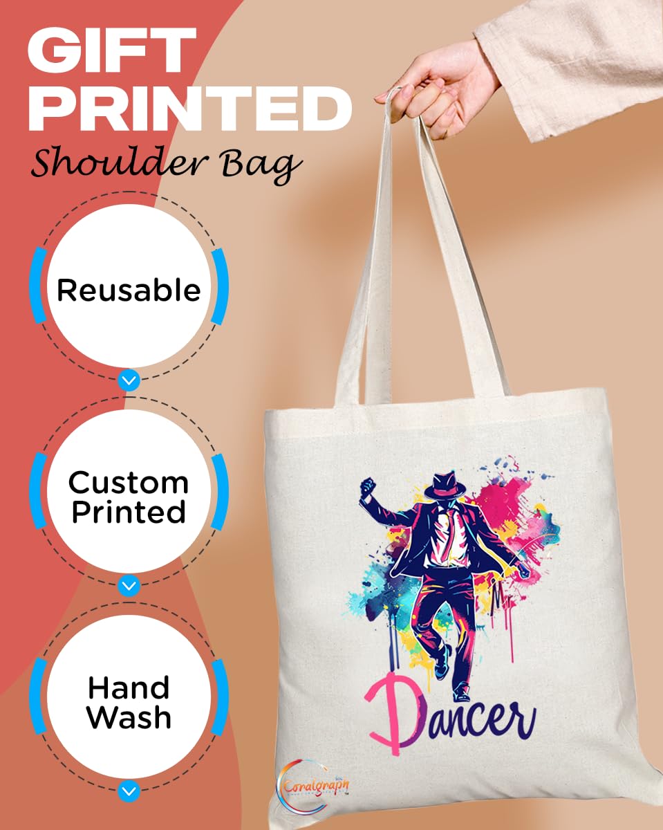 TB1738 Mr Dance Tote Bag - Great for Dancers, Dance Enthusiasts, Performers - Sustainable, Stylish, Long Handled, Durable and Reusable