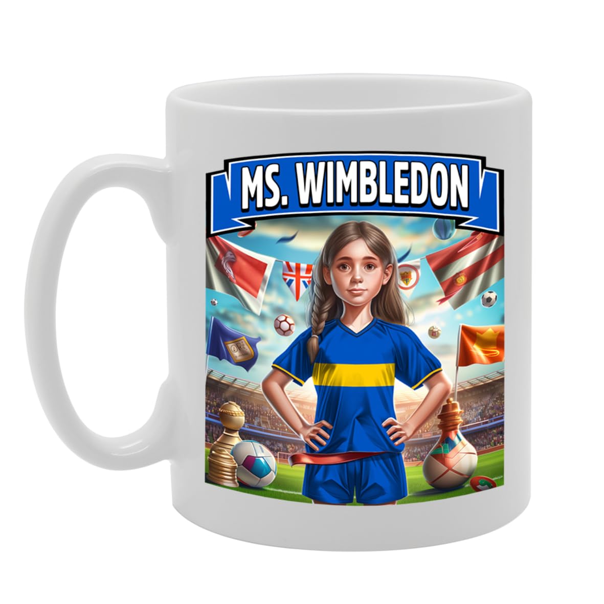 Ms Wimbledon   Printed Tea Coffee Ceramic  For Footie Fan Ladies Girls () Mg6384 - Funny Printed Coffee Mug - Great Gift Idea