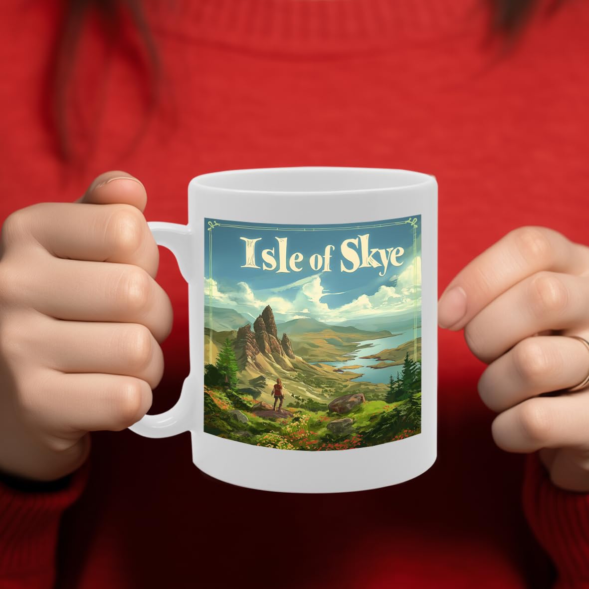 Printed Coffee Ceramic  Featuring Cities And Landmarks In United Kingdom (Isle Of Skye) - Funny Printed Coffee Mug - Great Gift Idea