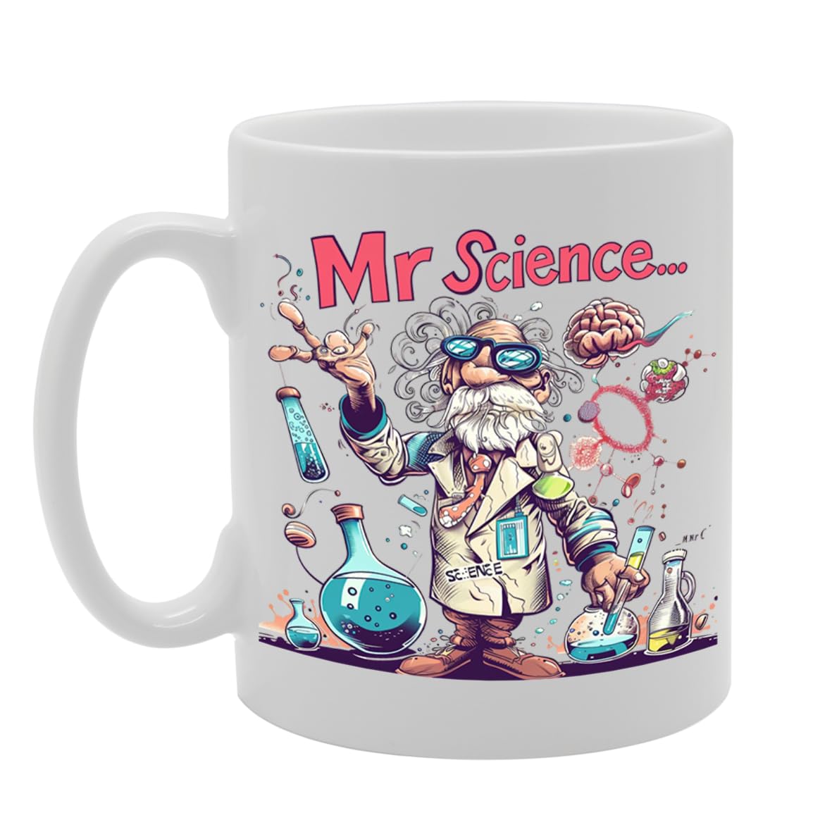Mr Science  - Created For Scientists, Science Teachers, Research Enthusiasts, Sturdy Ceramic, Dishwasher Safe Mg6012 - Funny Printed Coffee Mug - Great Gift Idea
