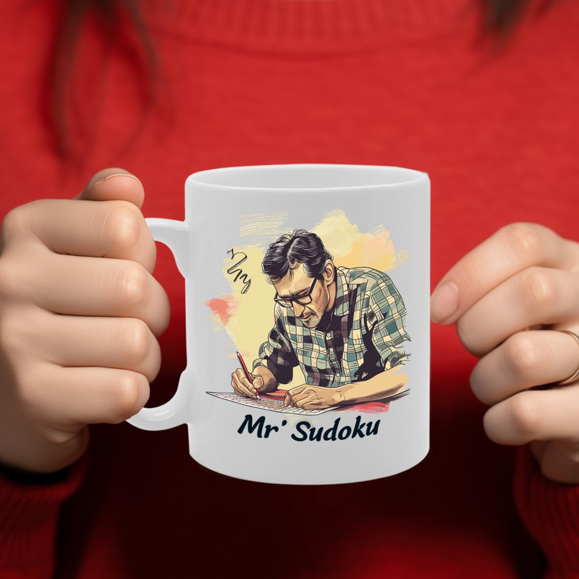 Mr Sudoku  - Ideal For Puzzle Enthusiasts And Brain Teaser Lovers, 11Oz Ceramic Coffee  For Sudoku Fans And Logic Puzzle Solvers Mg5982 - Funny Printed Coffee Mug - Great Gift Idea