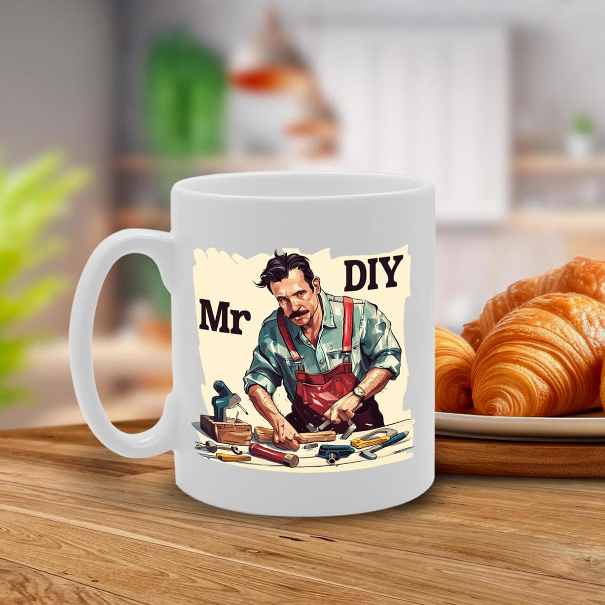 Mr Diy  - Ideal For Diy Enthusiasts And Handymen, 11Oz Ceramic Coffee  For Home Improvement Lovers And Tool Aficionados Mg5978 - Funny Printed Coffee Mug - Great Gift Idea