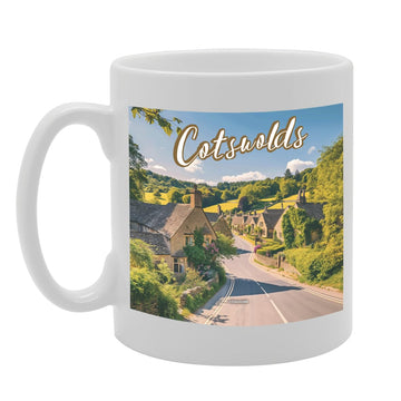 Printed Coffee Ceramic  Featuring Cities And Landmarks In United Kingdom (Cotswolds) - Funny Printed Coffee Mug - Great Gift Idea