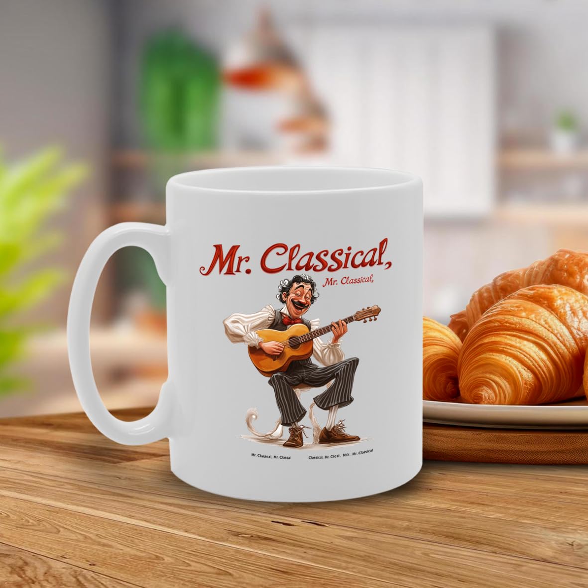 11Oz Ceramic  Mg6549 Featuring Mr Classical Guitar – For Musicians And Music Lovers - Funny Printed Coffee Mug - Great Gift Idea