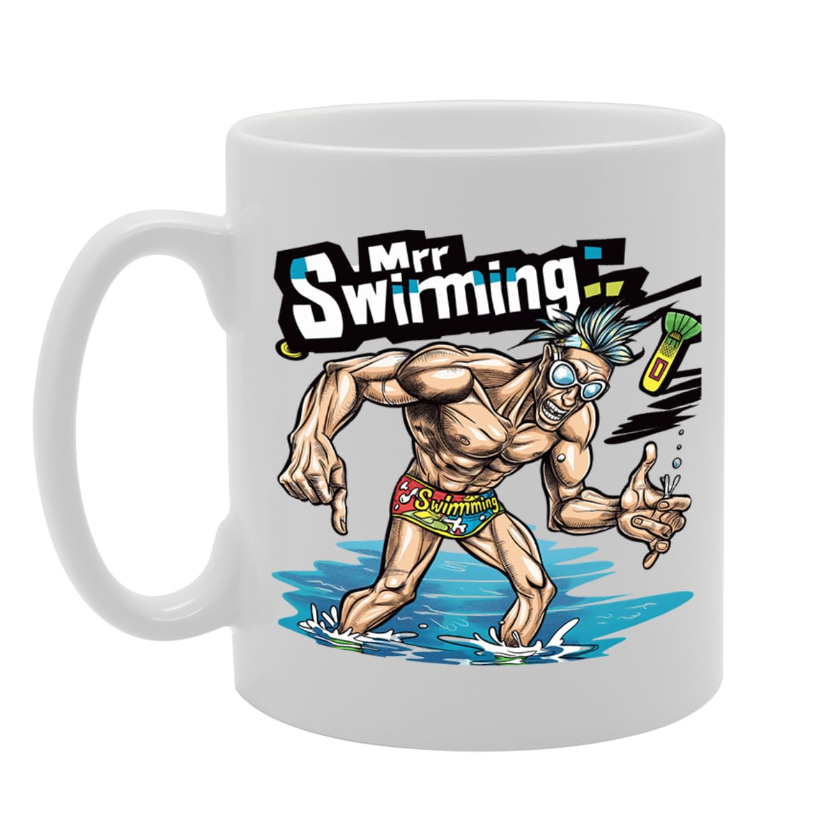 Mr Swimming  - Crafted For Swimmers, Swimming Coaches, Water Sports Enthusiasts, Sturdy Ceramic, Dishwasher Safe Mg6010 - Funny Printed Coffee Mug - Great Gift Idea