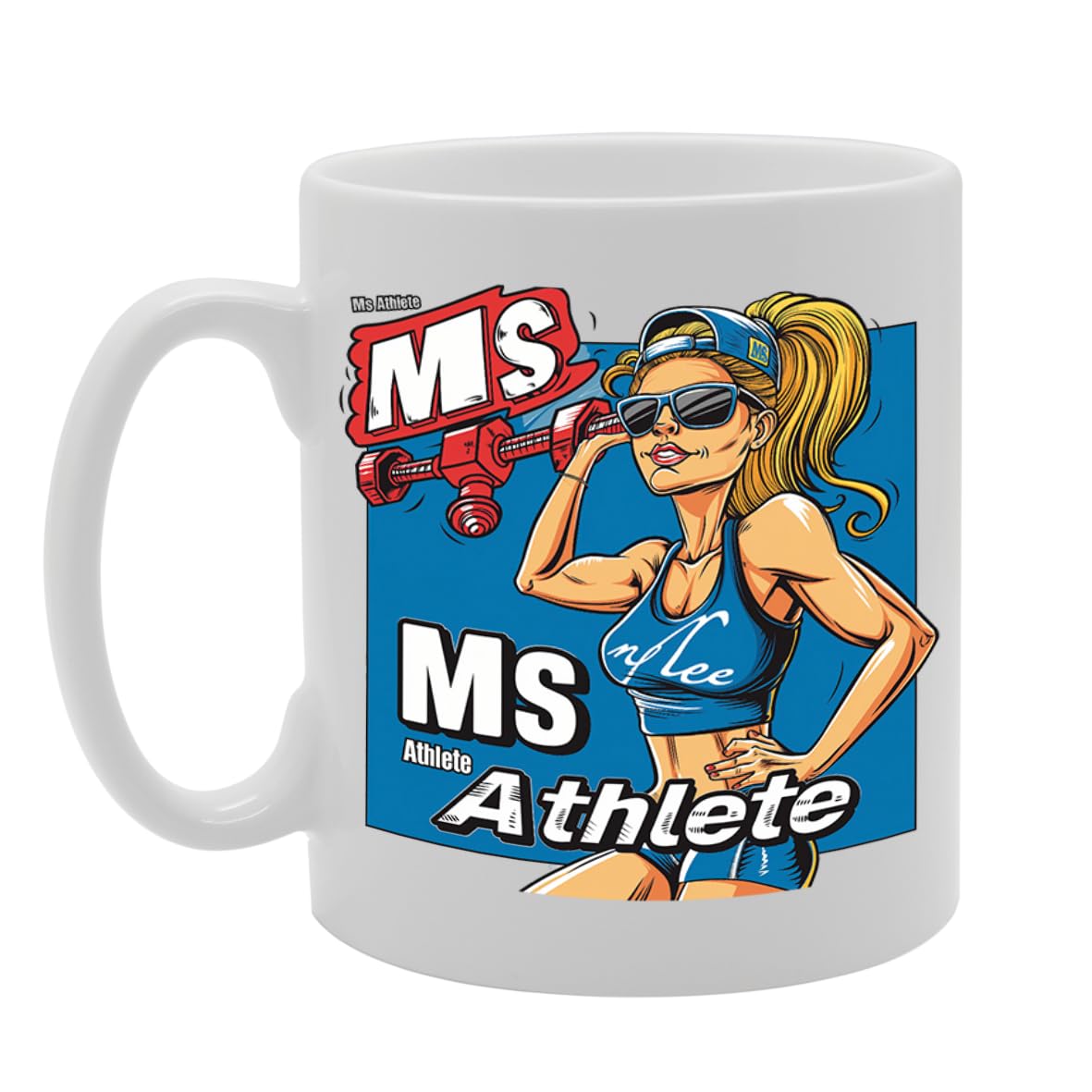 Ms Athlete  - For Female Athletes, Sports Enthusiasts, Fitness Lovers, Durable Ceramic, Dishwasher Safe, Premium Print Mg6069 - Funny Printed Coffee Mug - Great Gift Idea