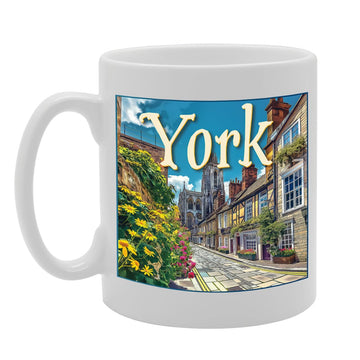 Printed Coffee Ceramic  Featuring Cities And Landmarks In United Kingdom (York) - Funny Printed Coffee Mug - Great Gift Idea