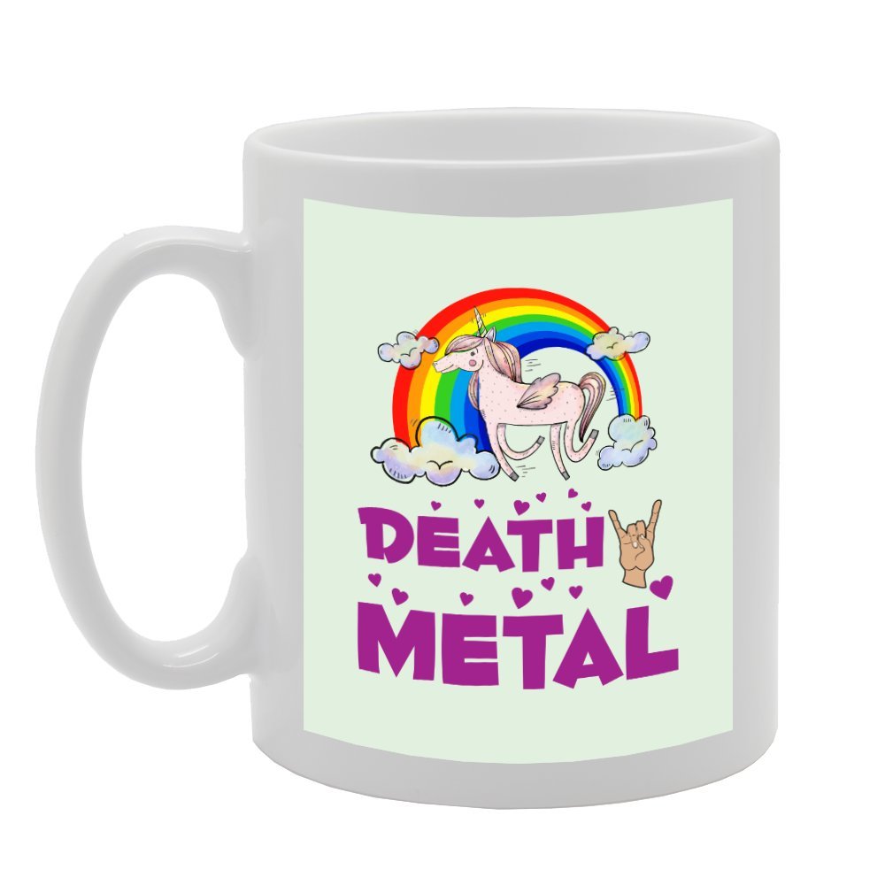 Death Metal Unicorn   Printed Tea Coffee Ceramic  Mg1767 - Funny Printed Coffee Mug - Great Gift Idea