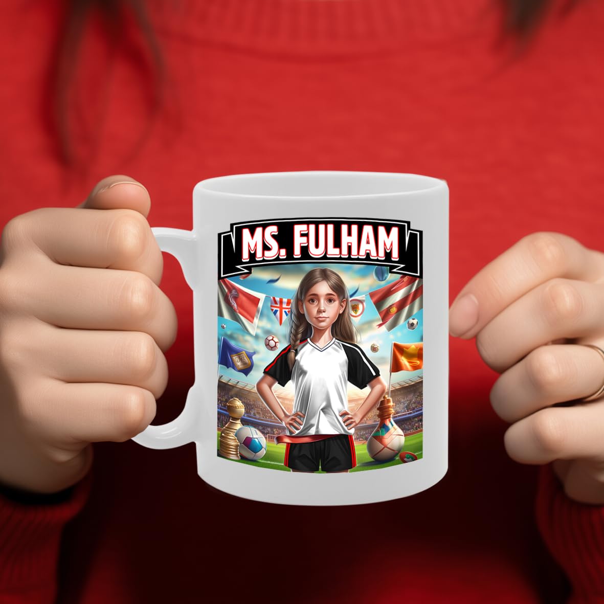 Ms Fulham   Printed Tea Coffee Ceramic  For Footie Fan Ladies Girls Mg6384 - Funny Printed Coffee Mug - Great Gift Idea
