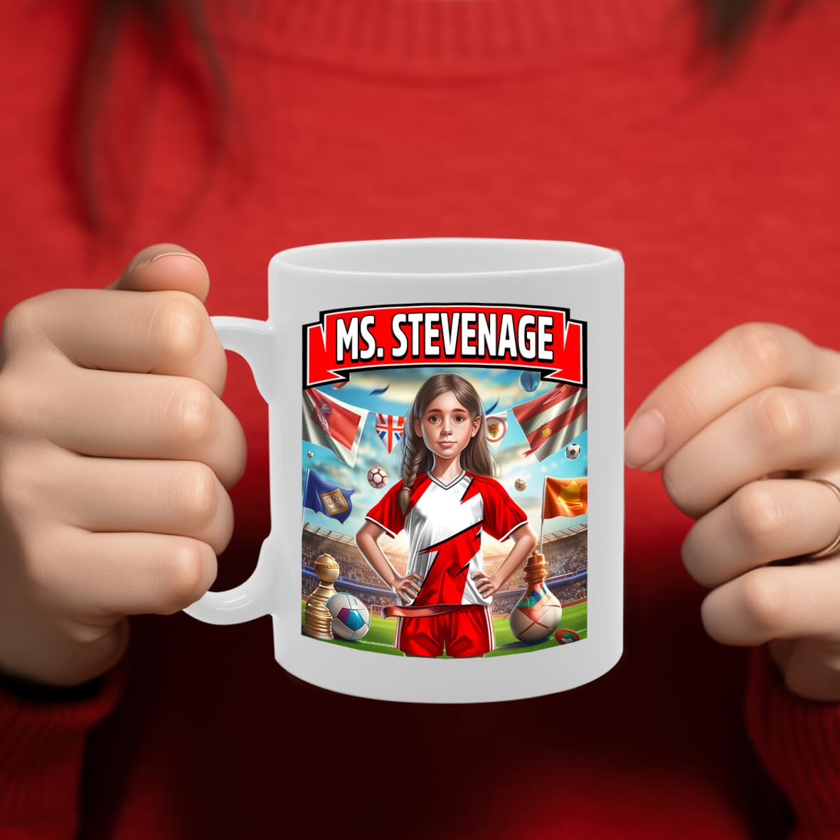 Ms Stevenage   Printed Tea Coffee Ceramic  For Footie Fan Ladies Girls Mg6384 - Funny Printed Coffee Mug - Great Gift Idea