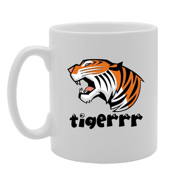 Tigerrr - Tiger Illustration   Printed Tea Coffee Ceramic  Mg4133 - Funny Printed Coffee Mug - Great Gift Idea