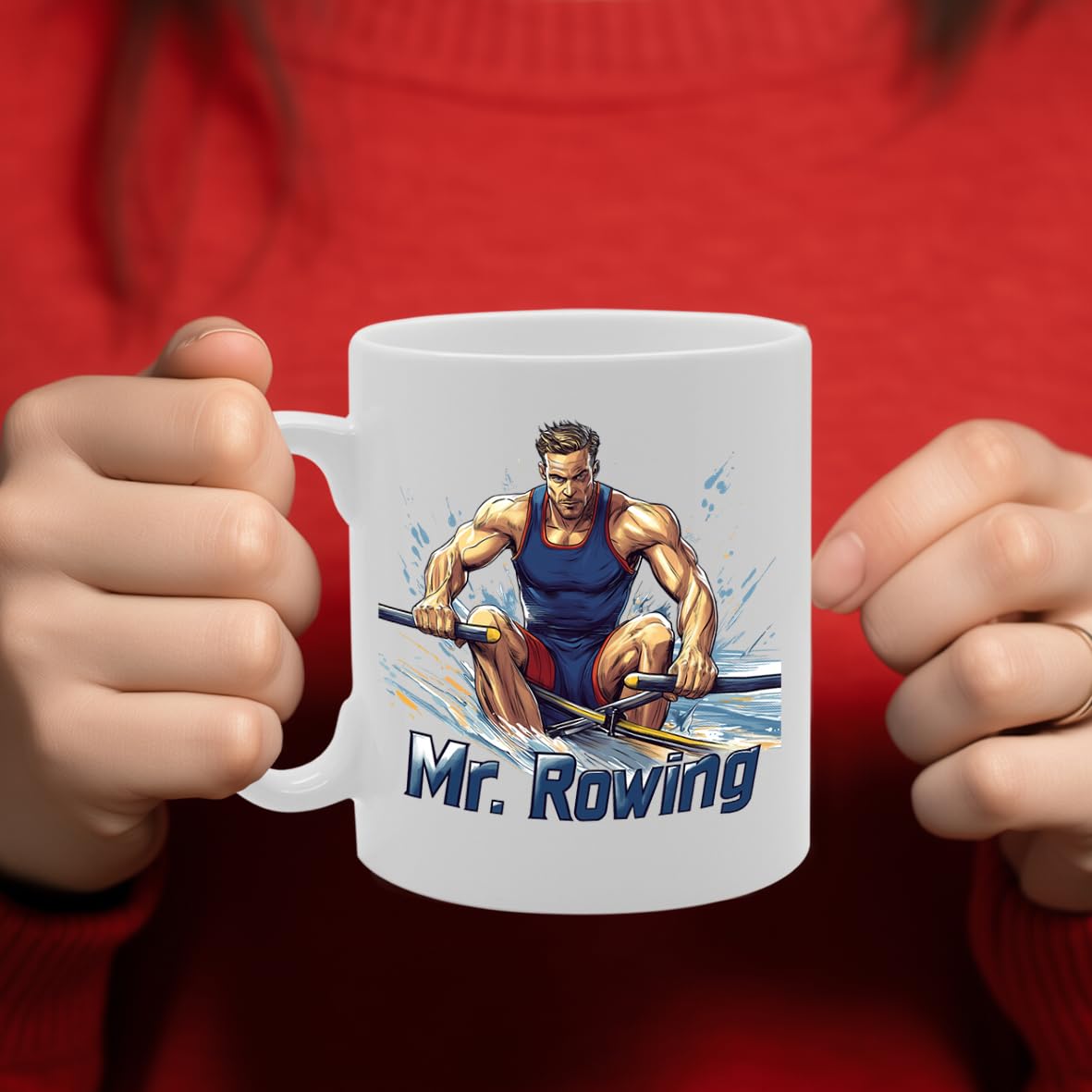 11Oz Ceramic  Featuring Popular Sports Designs From Around The World – Ideal For Sports Fans And Enthusiasts (Rowing Mg6568) - Funny Printed Coffee Mug - Great Gift Idea