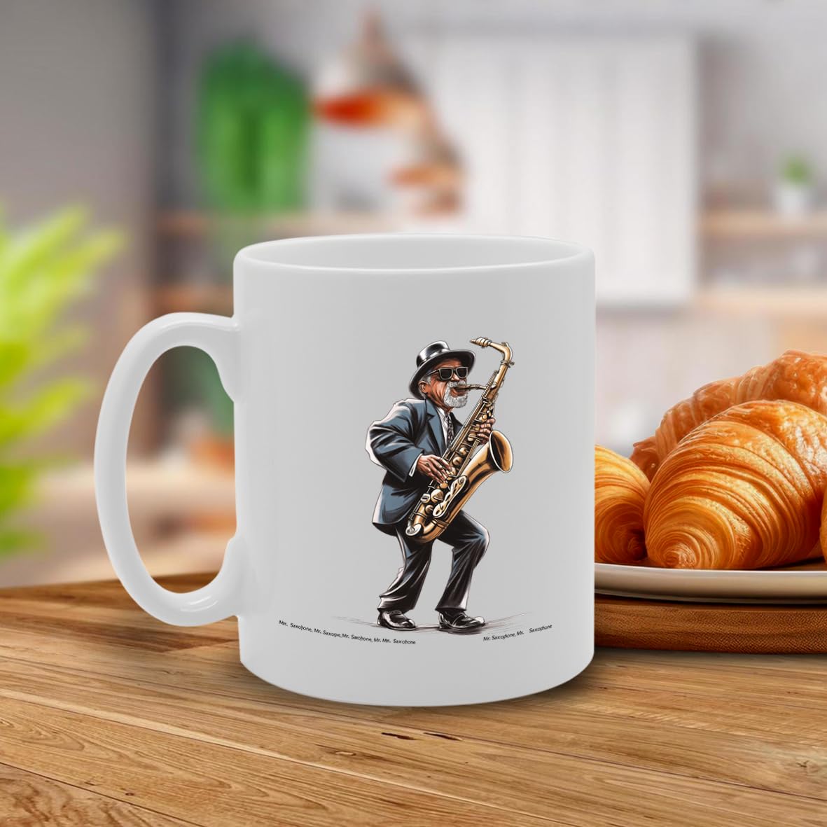 11Oz Ceramic  Featuring Saxophone Mg6587 –  For Musicians And Music Lovers - Funny Printed Coffee Mug - Great Gift Idea