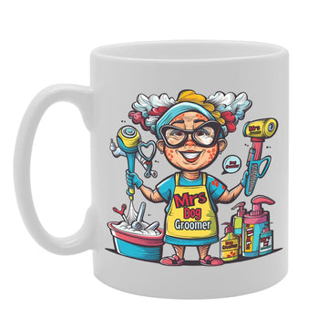Mrs Dog Groomer  - For Female Dog Groomers, Pet Care Professionals, Animal Lovers, Durable Ceramic, Dishwasher Safe, Premium Print Mg6087 - Funny Printed Coffee Mug - Great Gift Idea