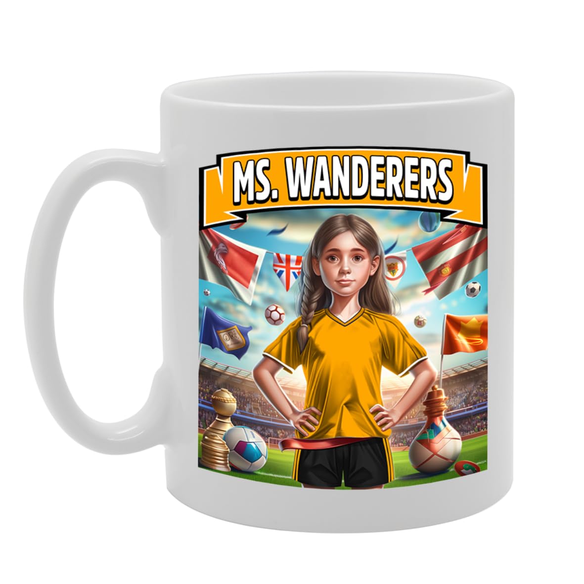 Ms Wolves   Printed Tea Coffee Ceramic  For Footie Fan Ladies Girls Mg6384 - Funny Printed Coffee Mug - Great Gift Idea
