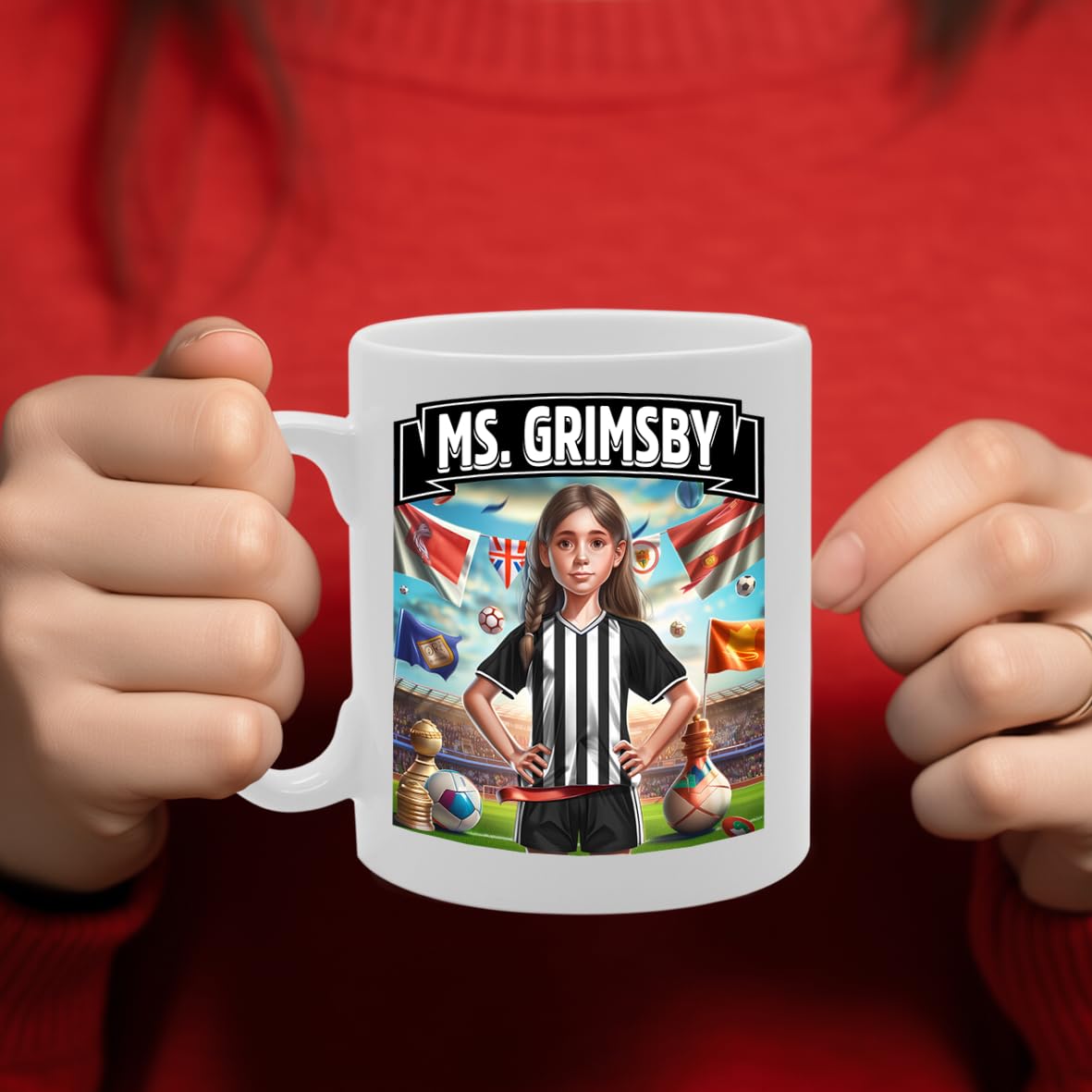 Ms Grimsby   Printed Tea Coffee Ceramic  For Footie Fan Ladies Girls Mg6384 - Funny Printed Coffee Mug - Great Gift Idea