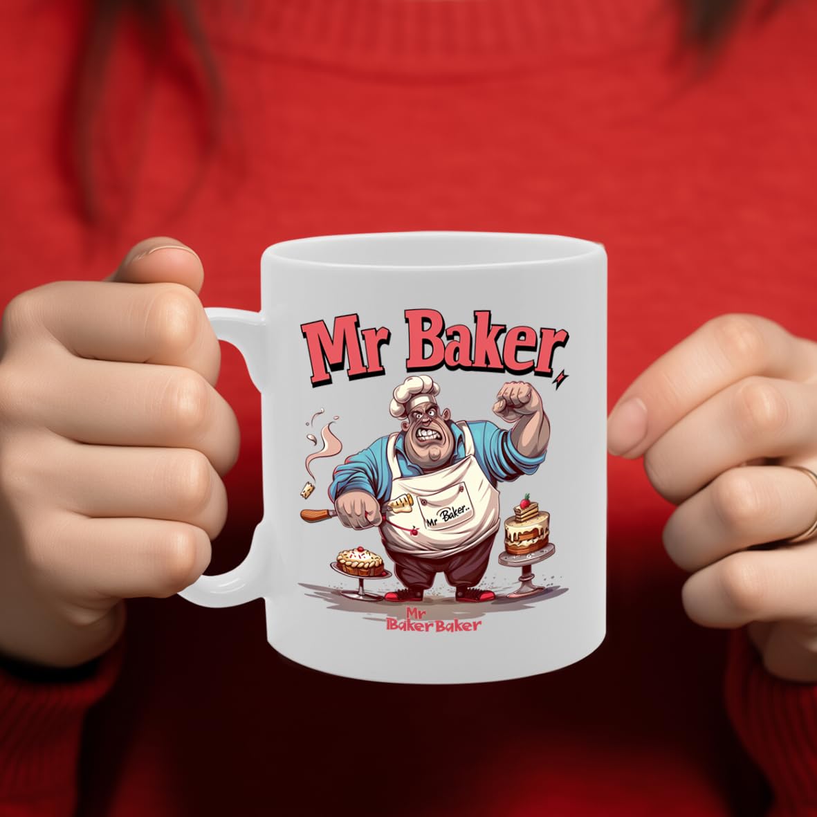 Mr Baker  - For Male Bakers, Pastry Chefs, Baking Enthusiasts, Durable Ceramic, Dishwasher Safe, Celebrates Baking And Pastry Arts Mg6040 - Funny Printed Coffee Mug - Great Gift Idea