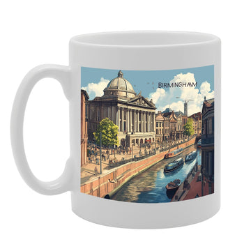 Printed Coffee Ceramic  Featuring Cities And Landmarks In United Kingdom (Birmingham) - Funny Printed Coffee Mug - Great Gift Idea