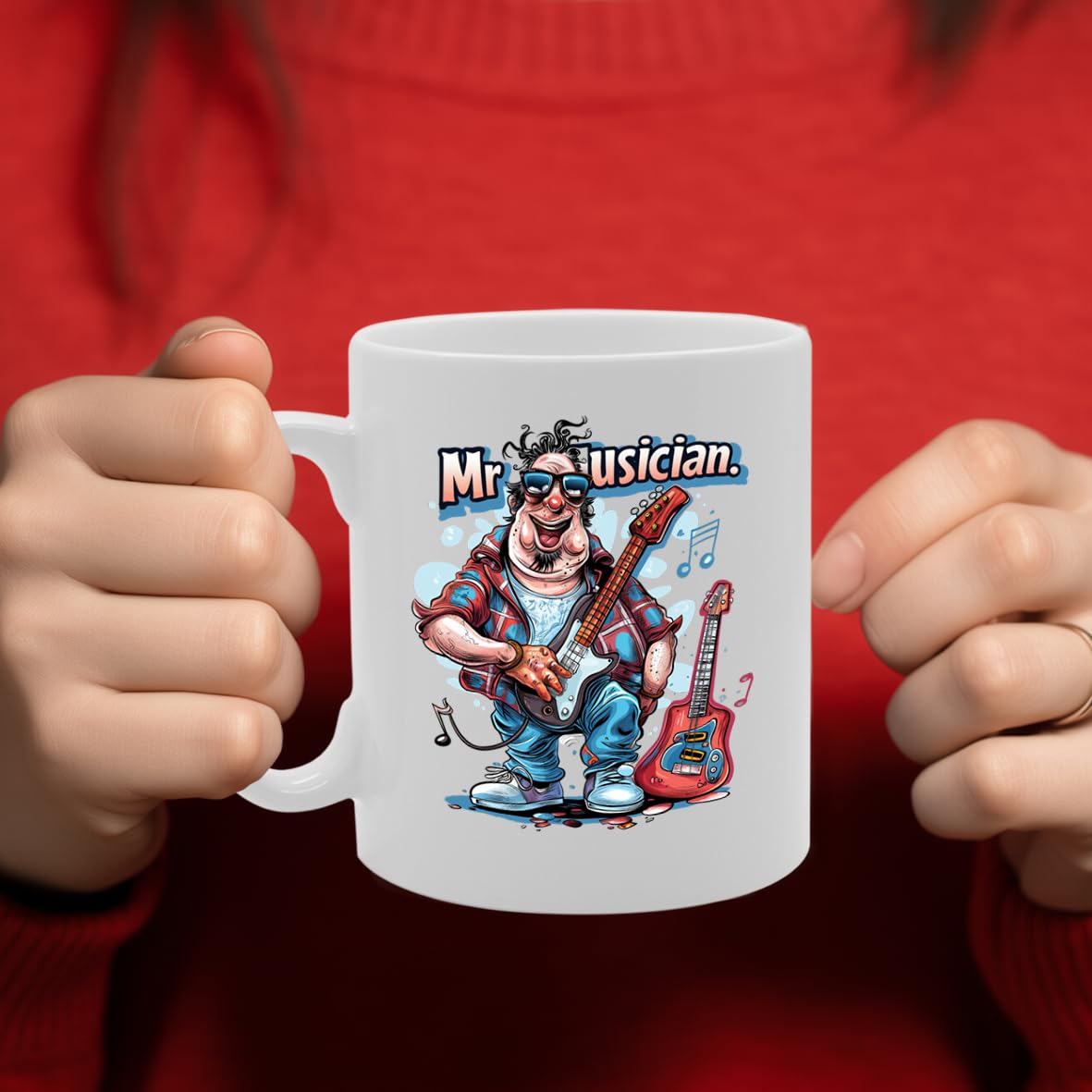 Mr Musician Ceramic  - Ideal For Musicians, Music Lovers, And Band Members - 11Oz Coffee  With Artistic Design Mg6288 - Funny Printed Coffee Mug - Great Gift Idea