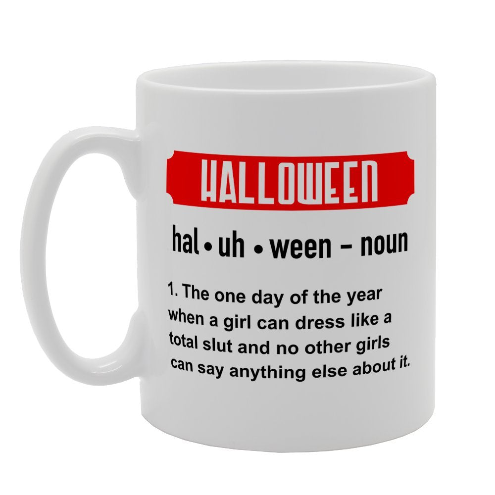 Halloween Funny Dictonary Meaning Definition   Printed Tea Coffee Ceramic  Mg2465 - Funny Printed Coffee Mug - Great Gift Idea