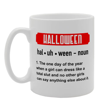 Halloween Funny Dictonary Meaning Definition   Printed Tea Coffee Ceramic  Mg2465 - Funny Printed Coffee Mug - Great Gift Idea