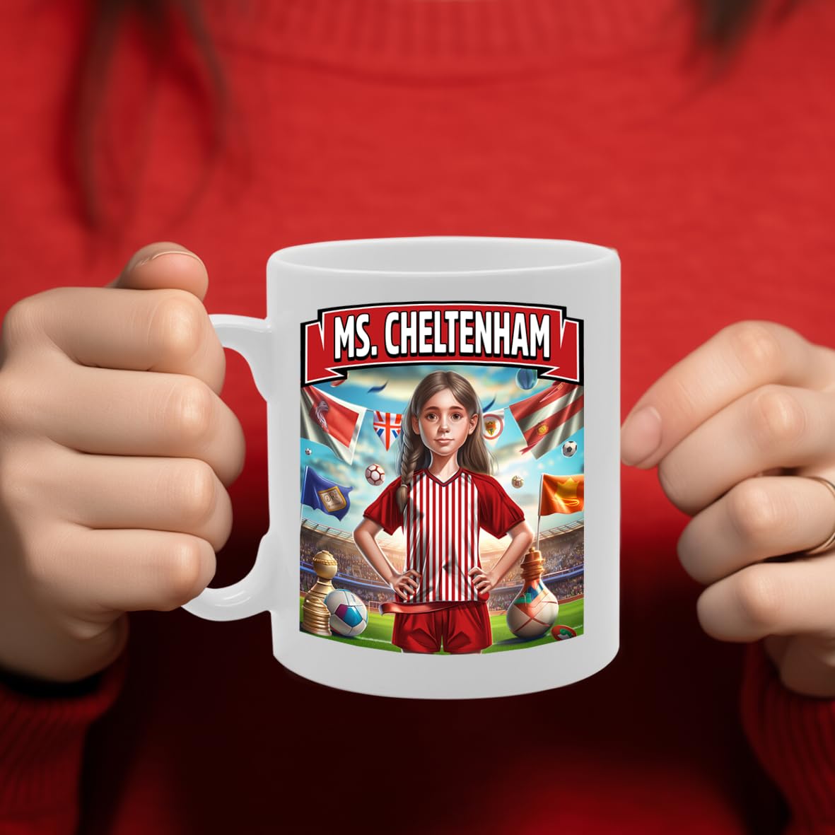 Ms Cheltenham   Printed Tea Coffee Ceramic  For Footie Fan Ladies Girls Mg6384 - Funny Printed Coffee Mug - Great Gift Idea