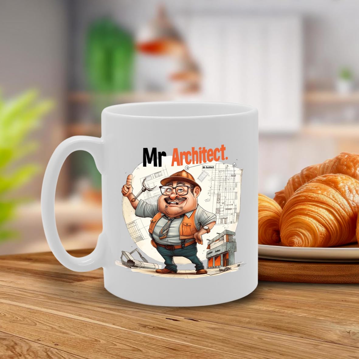 Mr Architect  - For Architects, Design Enthusiasts, Urban Planners, Durable Ceramic, Dishwasher Safe Mg6048 - Funny Printed Coffee Mug - Great Gift Idea