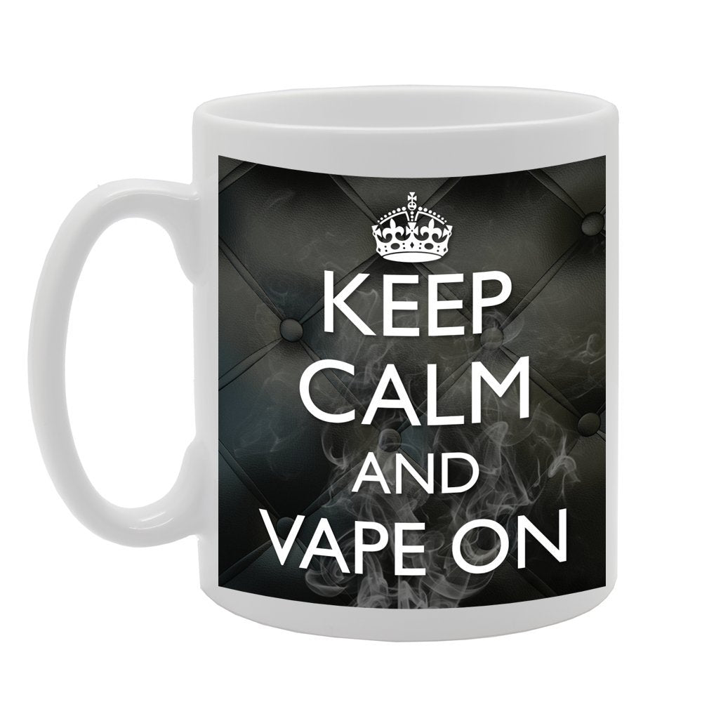 Keep Calm And Vape On   Printed Tea Coffee Ceramic  Mg564 - Funny Printed Coffee Mug - Great Gift Idea