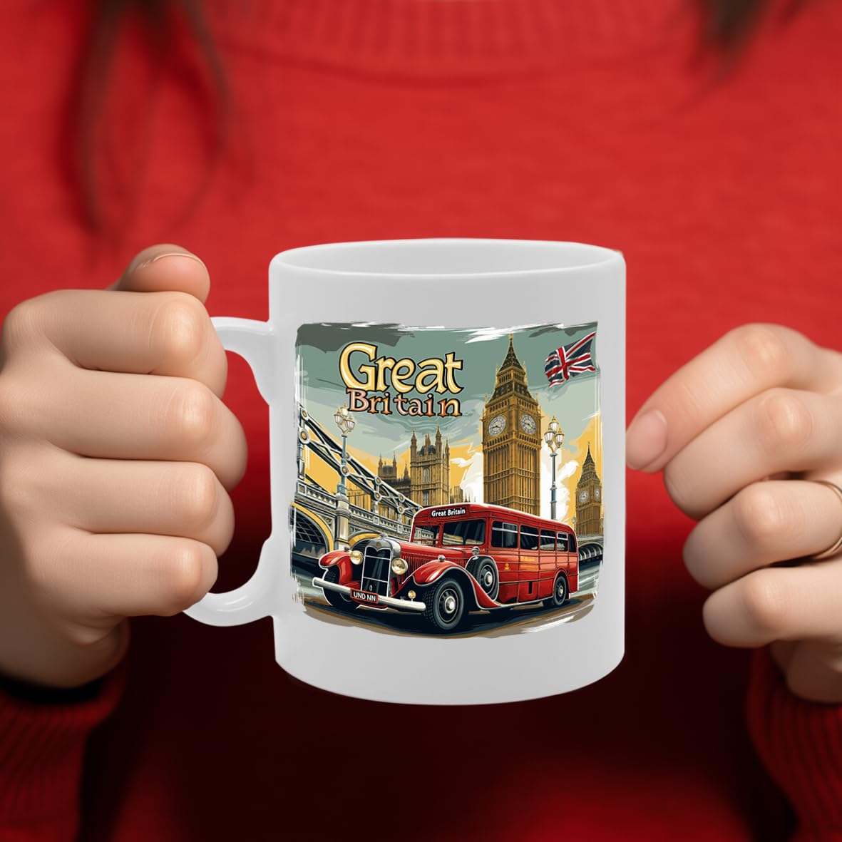 Printed Coffee Ceramic  Featuring Great Britain 4 Design (Great Britain 2) Mg6431 - Funny Printed Coffee Mug - Great Gift Idea
