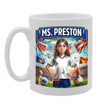 Ms Preston   Printed Tea Coffee Ceramic  For Footie Fan Ladies Girls Mg6384 - Funny Printed Coffee Mug - Great Gift Idea