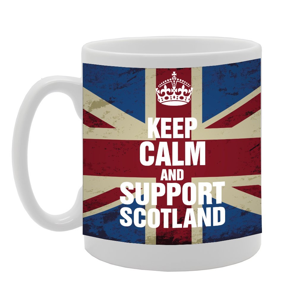 Keep Calm And Support Scotland   Printed Tea Coffee Ceramic  Mg2335 - Funny Printed Coffee Mug - Great Gift Idea