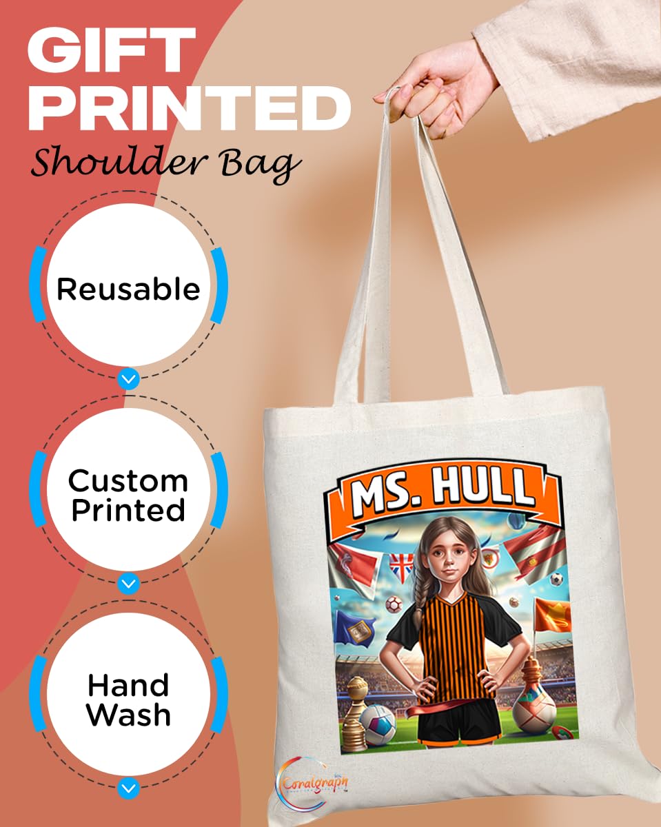 TB1627 Ms Hull Footie Fan Lady Girl Tote Bag - Eco-Friendly, Stylish, Long Handled, Perfect Novelty Gift by
