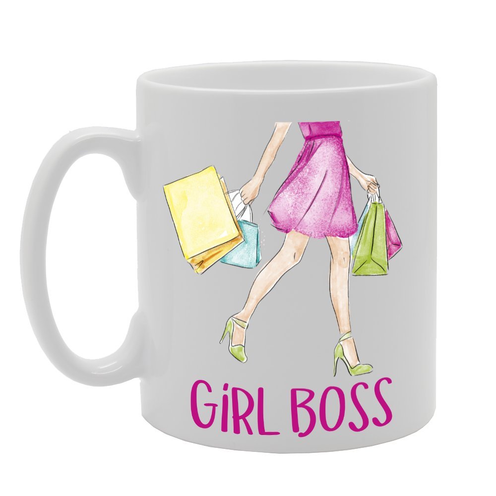 Girl Boss   Printed Tea Coffee Ceramic  Mg3468 - Funny Printed Coffee Mug - Great Gift Idea