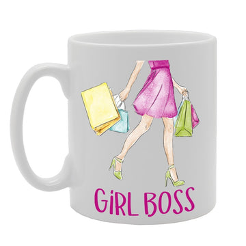 Girl Boss   Printed Tea Coffee Ceramic  Mg3468 - Funny Printed Coffee Mug - Great Gift Idea