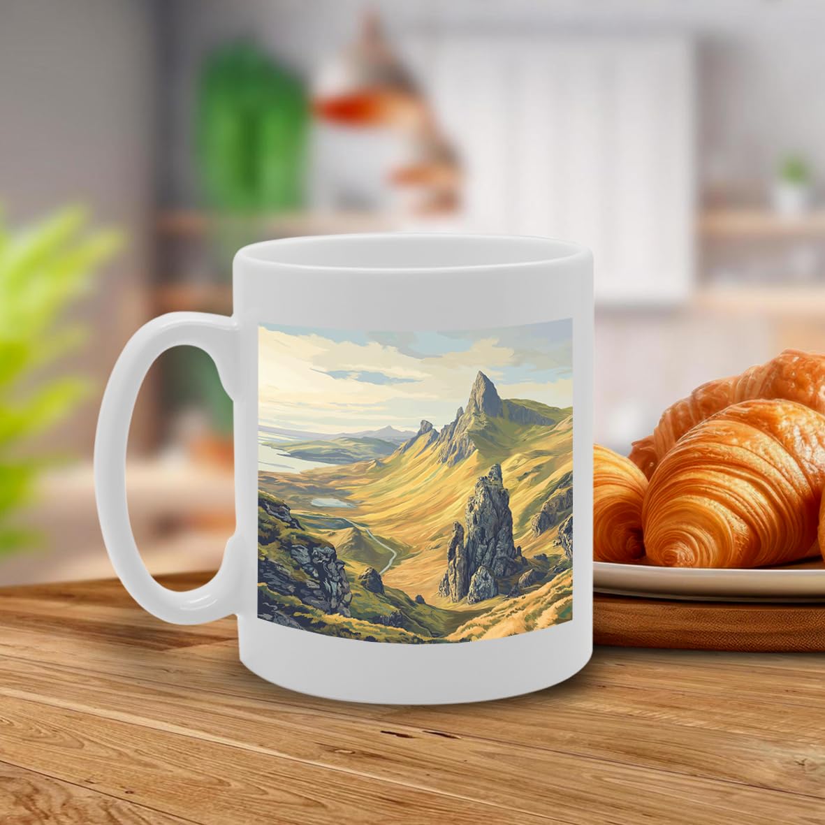 Printed Coffee Ceramic  Featuring Cities And Landmarks In United Kingdom (Trotternish Penninsula) - Funny Printed Coffee Mug - Great Gift Idea