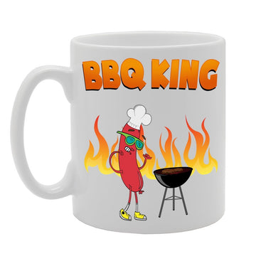 Bbq King/Barbecue King   Printed Tea Coffee Ceramic  Mg306 - Funny Printed Coffee Mug - Great Gift Idea
