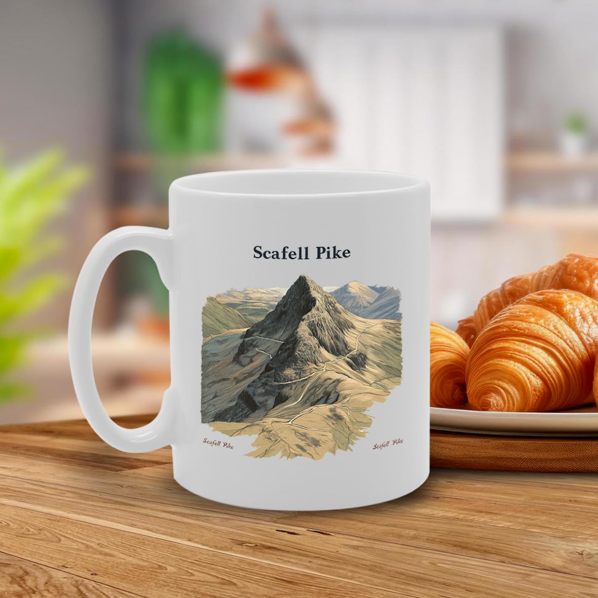 Printed Coffee Ceramic  Featuring Cities And Landmarks In United Kingdom (Scafell Pike) - Funny Printed Coffee Mug - Great Gift Idea