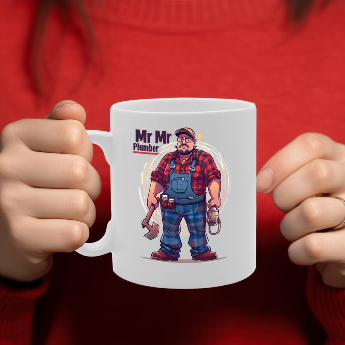 Mr Plumber  - Ideal For Plumbers And Plumbing Enthusiasts, 11Oz Ceramic Coffee  For Pipefitters And Repair Professionals Mg5947 - Funny Printed Coffee Mug - Great Gift Idea