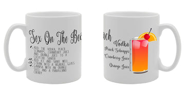 Sex On The Beach Drink Recipe Cocktail Bar   Printed Ceramic Tea Coffee  Mg083 - Funny Printed Coffee Mug - Great Gift Idea